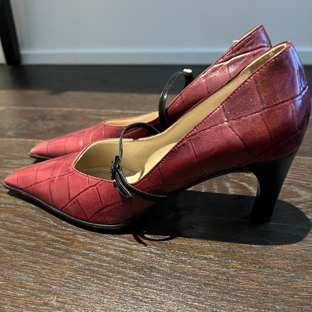 Rinaldi burgundy leather shoe size 36